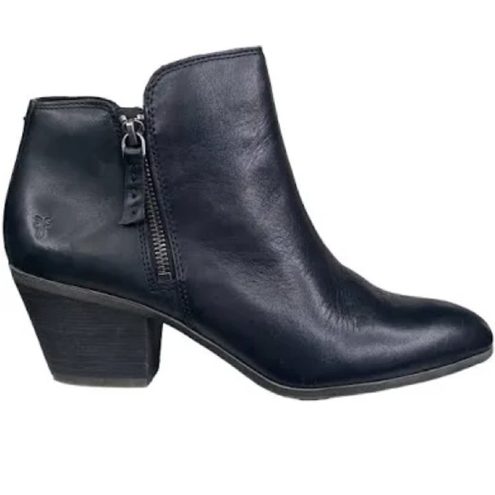 FRYE JUDITH Womens Sz 9 Double Zip Black Ankle Boots Like New MAKE FAIR OFFER - Picture 2 of 11